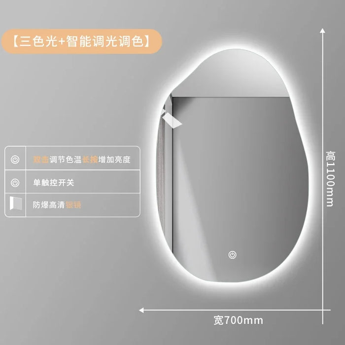 Large Smart Led Mirror Shower Body Light Toilet Big Cosmetic Wall Mirror Decor Interior Backlight Espejo Pared Home Improvement