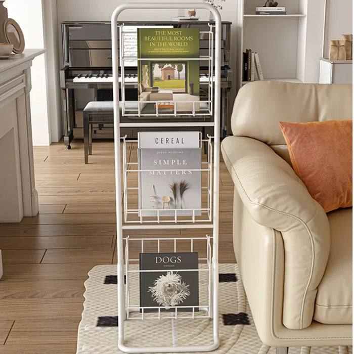 Web Celebrity Medieval Magazine Rack Landing Ins Wind Multi-layer Mobile Display Rack Office Information Storage Shelves