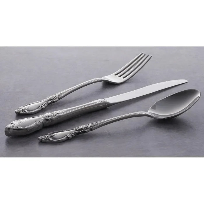 Louisiana 45 Piece Fine Flatware Set 18/10 Stainless Steel, Service for 8, Silver