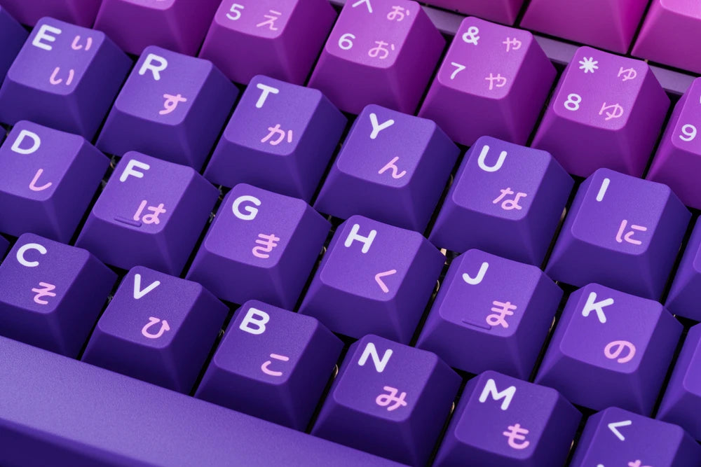 Domikey X iNKY GI Inazuma Cherry Profile keycap Purple Pink for keyboard  87 104 xd64 xd68 xd84 BM60 BM65 BM68 Genshin Impact