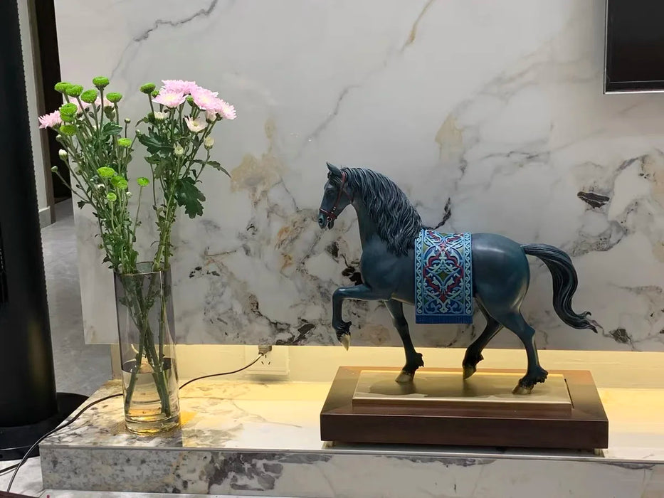 2024 TOP foreign business honored guest GIFT Home company finance officialdom boss High grade decorative horse copper sculpture