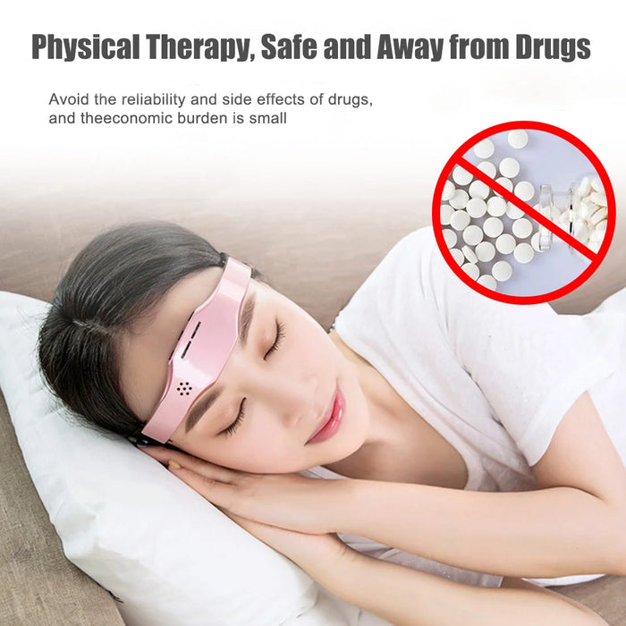 Electric Headache And Migraine Relief Insomnia Relaxation Stress Sleep Aid Massage Device Microcurrent Pulse Tool Head Massager