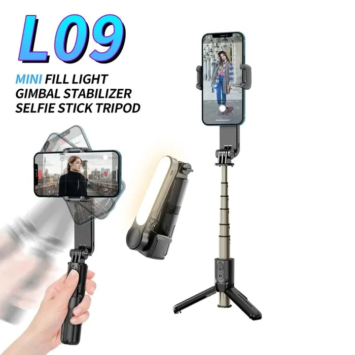 AliExpress Collection Handheld Gimbal Stabilizer Selfie Stick L09 Bluetooth Mobile Phone Holder Adjustable Fill Light Selfie