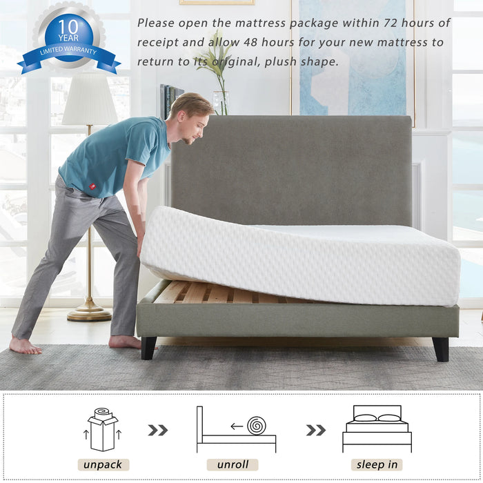 [Flash Sale]12/10/8/6 Inches Gel Memory Foam Mattress King/Queen/Full/Twin Size[US-W]