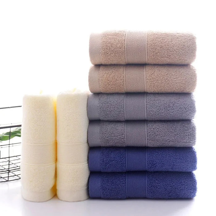 10 PCS 100% Cotton Towel Sets Shower Face Towel for Beach Hotel High Qualit and Soft 35 X 75cm