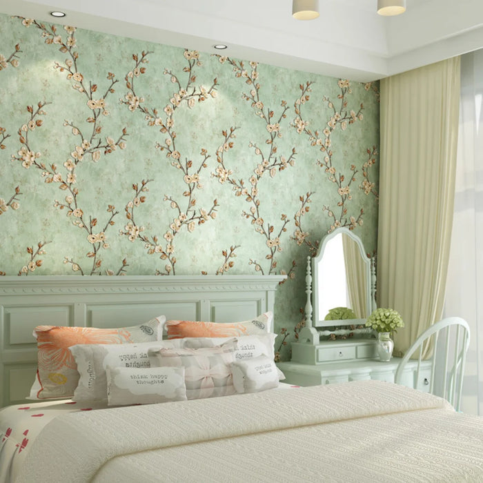 Floral Wallpaper Self-adhesive Warm Girl Bedroom 3d Thickening Wall Decoration Stickers Living Room Restaurant Sofa Background