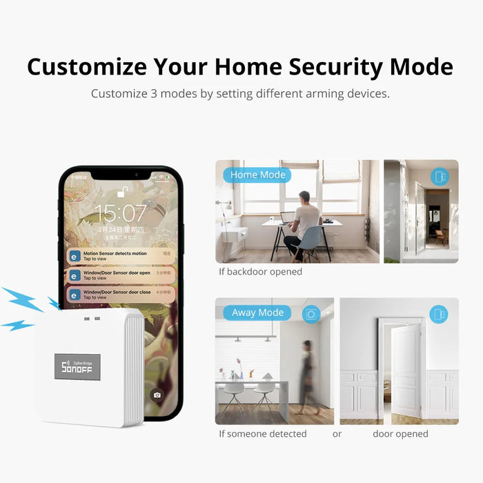 SONOFF ZB Bridge-P Zigbee Bridge Pro Smart Gateway Zigbee 3.0 Multi-Mode Support 128 devices Remote Control Alexa Google Home