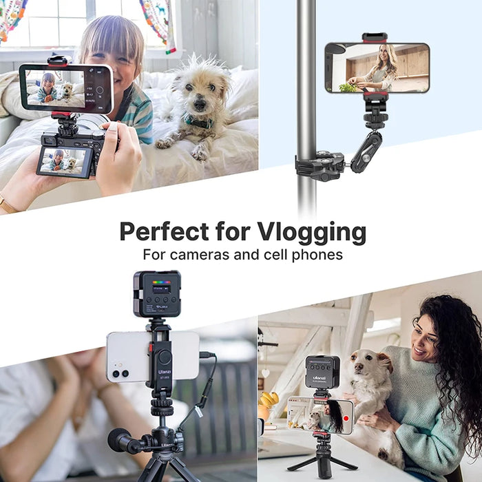 Ulanzi ST-06S Vertical Shooting Phone Mount Holder DSLR Camera Monitor Mount Tripod Mount for Smartphone Vlog Shooting