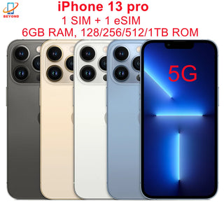 Apple iPhone 13 Pro 128/256/512GB/1TB ROM 6.1" Super Retina OLED RAM 6GB A15 IOS Face ID NFC 5G Smartphone 13pro 98% New Phone