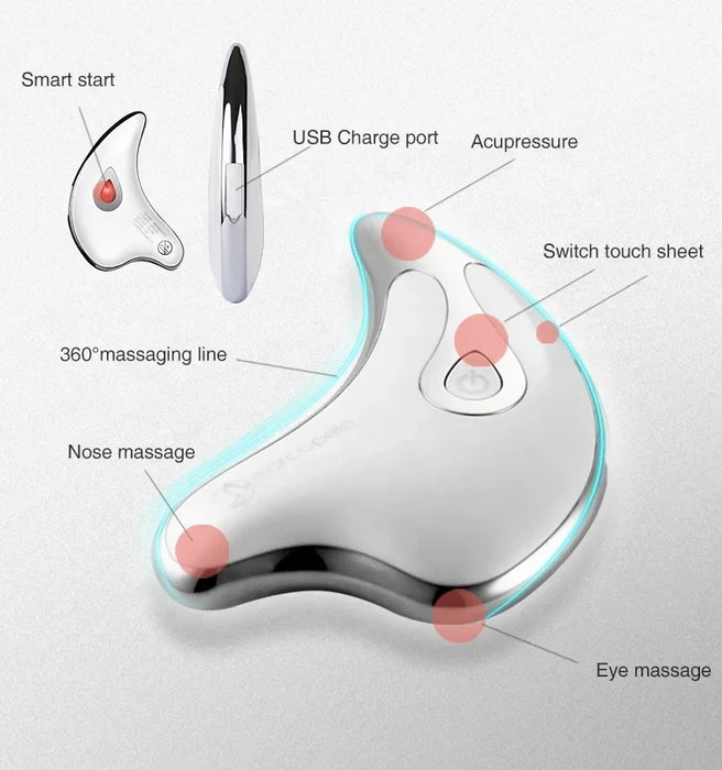 Electric Face Lifting Eye Massage Facial Massager Skin Tightening Dolphin Massager Gua sha Tool