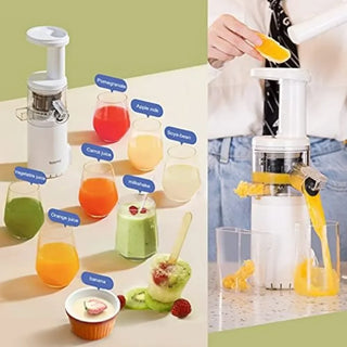 Slow Mini Juicer Extractor Easy to Clean, Cold Press Juicer Machine with quiet motor for High Nutrient Fruit & Vegetable Juice