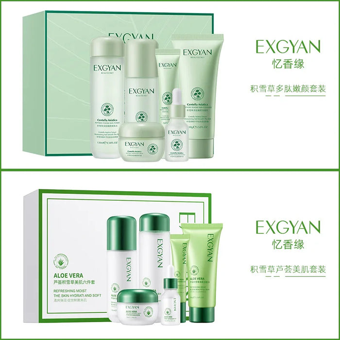 Centella Asiatica Polypeptide Skin Care Set Aloe Moisturizing Oil-controlling Face Serum Cream Lotion Set Ascorbic Acid Essence