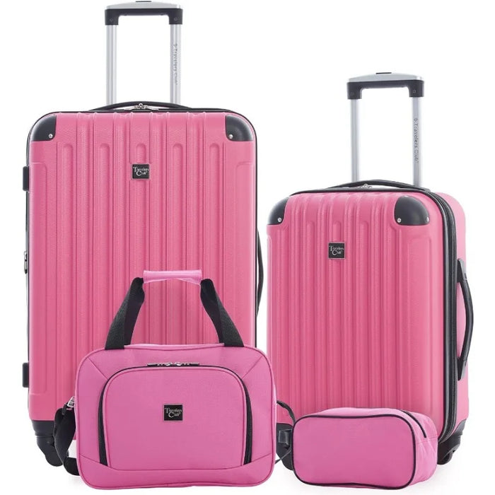 Travelers Club Expandable Midtown Hardside 4-Piece Luggage Travel Set, Rose Gold