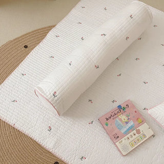 Korean Quilted Baby Bed Sheet for Babies Floral Bed Linen Cotton Cot Crib Cradle Sheets for Bed Mattress Cover Bedding Sheet