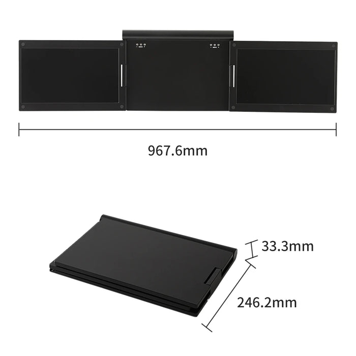 Tri   Folding  13.3Inch 1920x1080 Tecno  Portable Laptop Display Extender For LaptopScreen