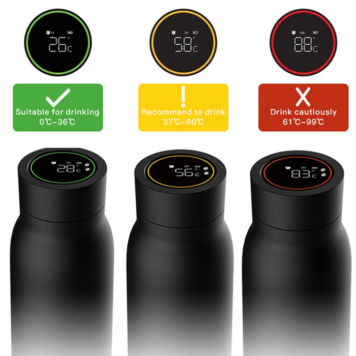 Tuya Smart Bottle With App 304 Stainless Steel 600ml Temperature Display Water Cup Tracking Drinking Data