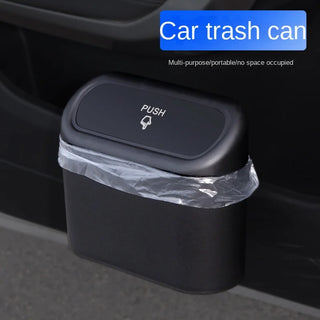 Portable Car Trash Can Hanging Mini Vehicle Garbage Organization with Lid Multifunctional Folding Automotive Garbage Storage Box