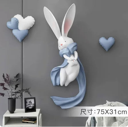 Elf Rabbit Energy Bear 3D 3D relief wall decoration wall decoration pendant bedroom room wall decoration