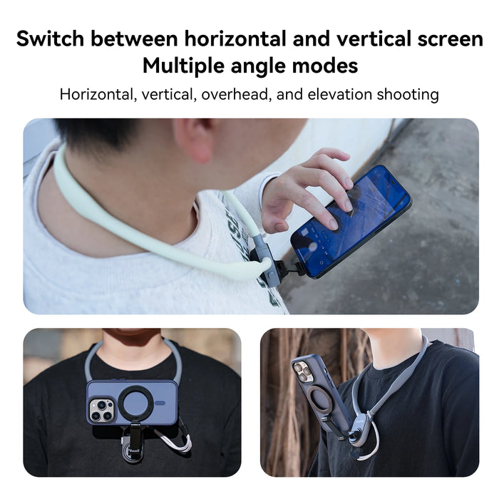 TELESIN Silicone Magnetic Neck Mount Quick Release Hold for Iphone 15 14 13 12 11 10 SAMSUNG HUAWEI XIAOMI Phone Accessories