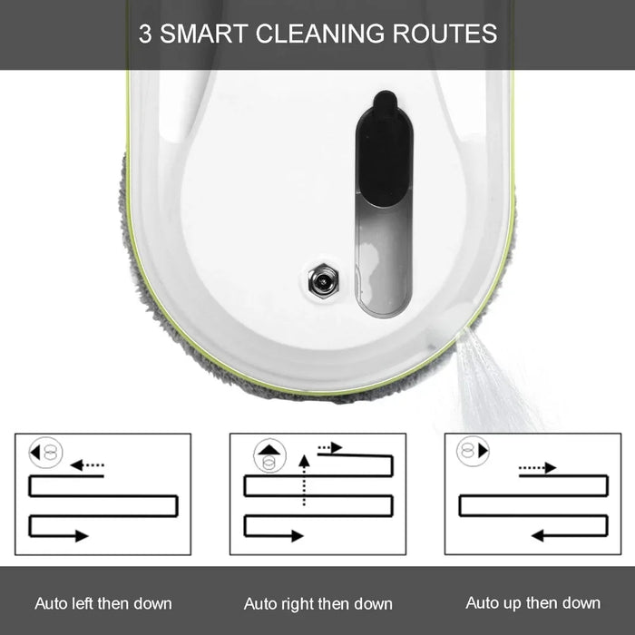 Window Cleaner Robot with Auto Water Spray, Window Cleaning Robot Remote Control with 3 Clean Routes, for Outdoor/Indoor