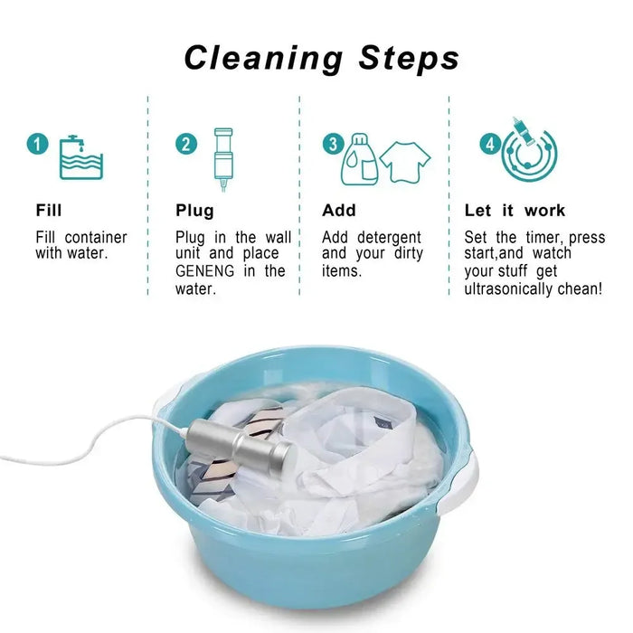 Portable Ultrasonic Sonic Soak Cleaner For Cloth/Underclothes/Socks