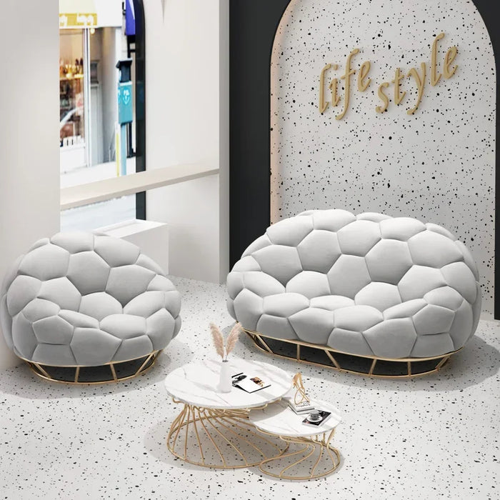 Clothing Store Small Coffee Table Hot Selling Simple Modern Shop Rest Area Beauty Salon Reception Sofa