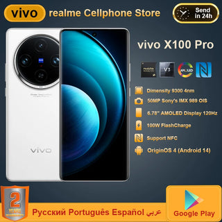 New Original VIVO X100 Pro 5G 6.78 Inches LTPO AMOLED Screen Dimensity 9300 Android 14 Camera 50MP 100W SuperCharge Smartphone