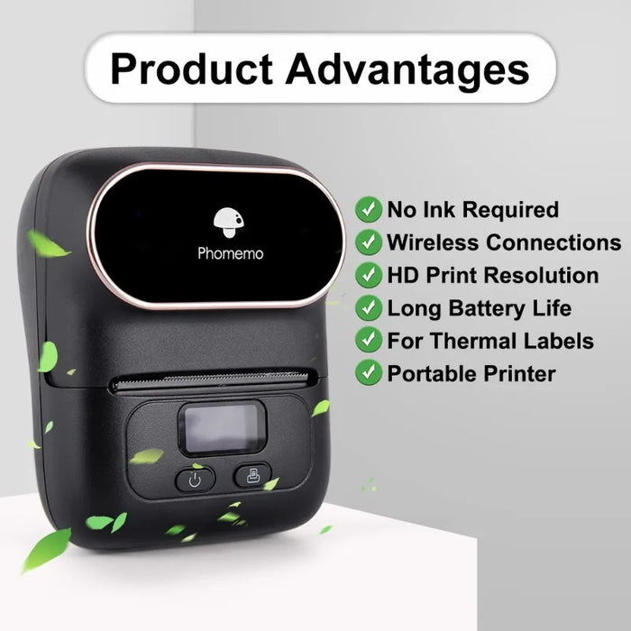 Phomemo M110 Label Printer Portable Mini Wireless Thermal Label Maker Phomemo Printer for Labeling