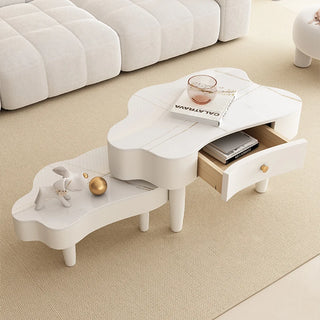 White Nordic Coffee Tables Balcony Minimalist Entryway Center Coffee Tables Decoration Bedroom Mesa Centro Living Room Furniture