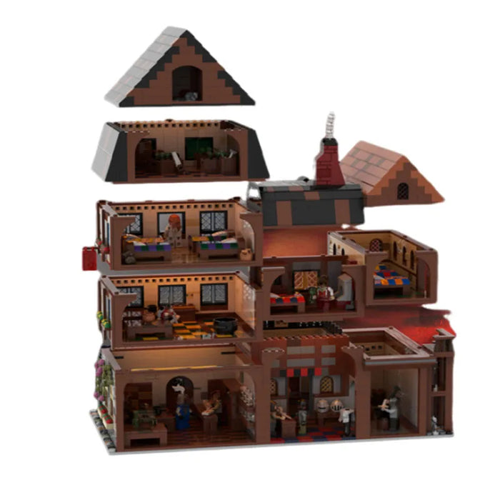 New 4001Pieces Moc European Medieval Castle Model Modular Medieval French House Creation Expert Block Model Kit Birthdaygift Toy