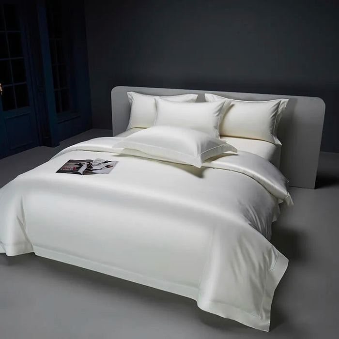 Solid White  Egyptian Cotton Duvet Cover Bedding set Premium 1000TC Long Staple Sateen Weave Silky Soft Pima Quality Bed linen