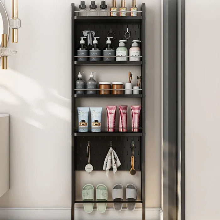 Bathroom Over-Door Shelves: Multi-Layer Storage Rack Wall-Mounted Cosmetics Organizer Gap Storage No-Drill Installation