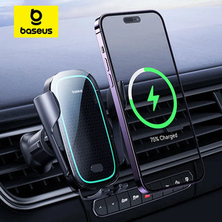 Baseus Car Wireless Charger Car Phone Holder Auto for iPhone 15 Samsung Xiaomi Phone Holder Car Holder 15W Air Vent Mount Holder