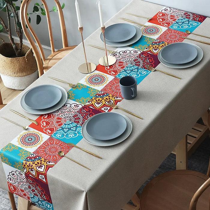 Tablecloth Waterproof Anti-scalding PVC Coffee Table Mat Household Thickened Tablecloth Wash Free Oil Proof Tablecover