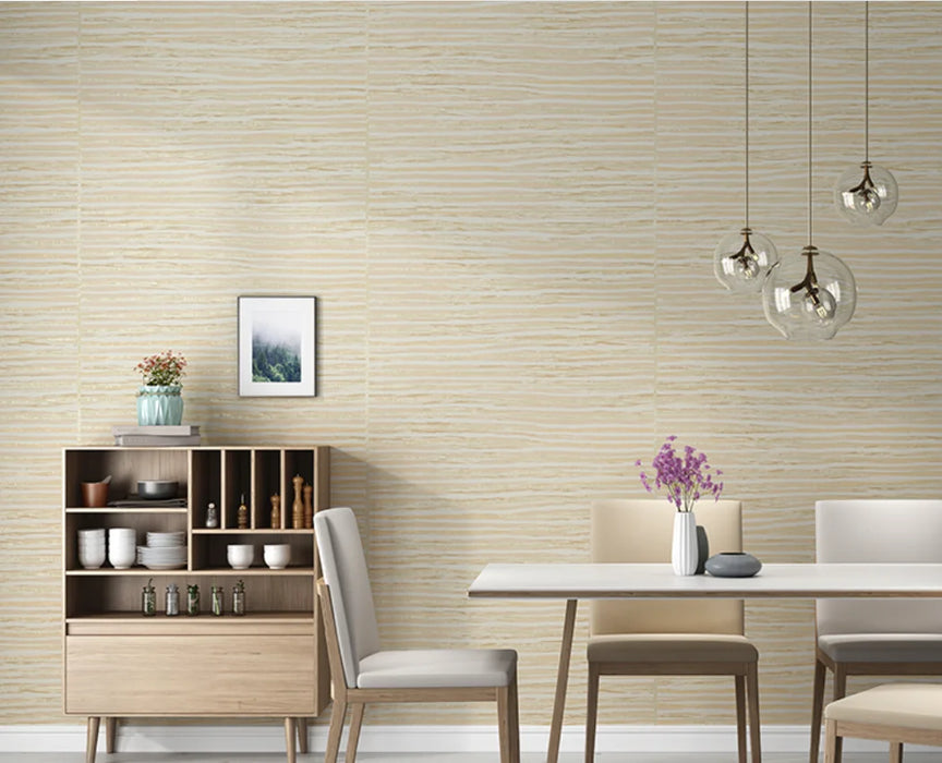 High-end rattan straw woven linen wall paper Japanese-style living room bedroom background wall wallpaper papel de parede