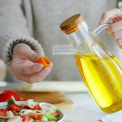 Home Sweet Home Scale Glass Oiler Vinegar Sauce 700Ml oil vinegar for glass clean healthy easy washed with cover kitchen