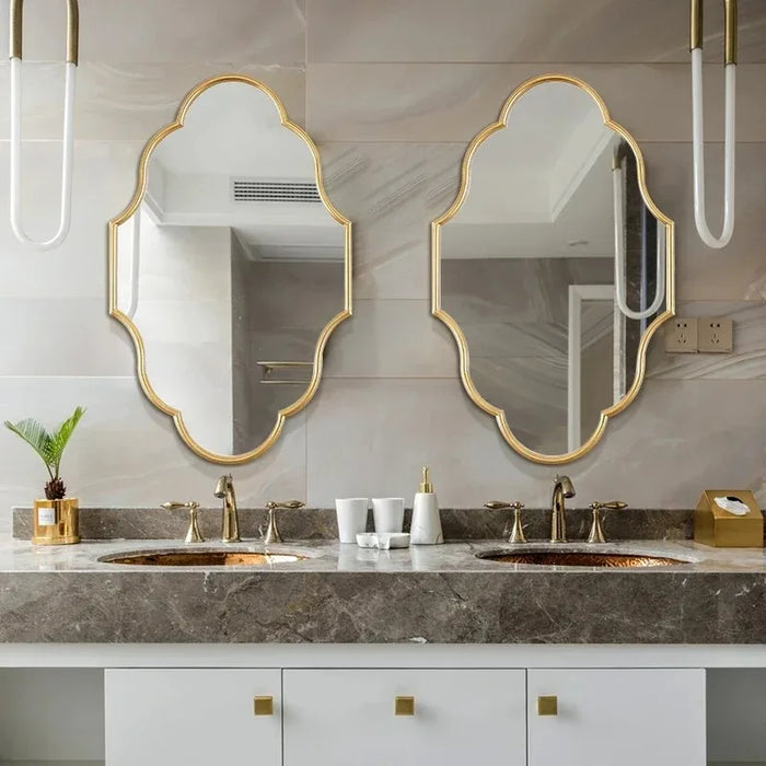 Irregular Body Led Mirror Shower Large Light Gold Desk Pocket Shaving Mirror Full Length Aesthetic Espejos Home Improvement