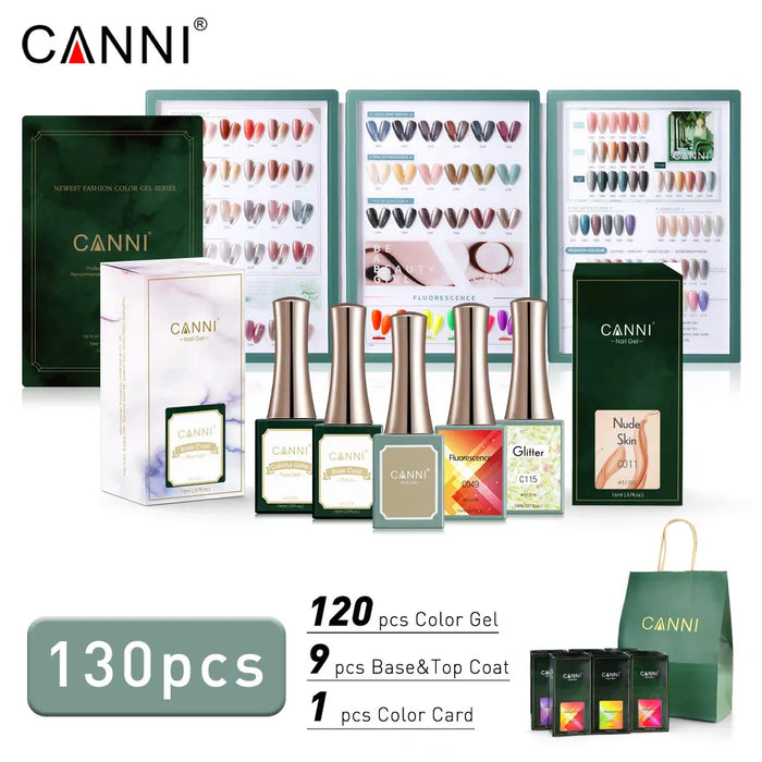 CANNI Nail Gel Polish VIP Kit Nail Salon Used Gorgeous Color Full Coverage Super Texture Semi Permanent Gel Nail Varnish Set