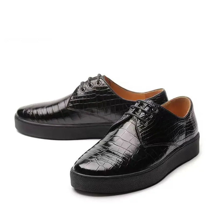 BATMO 2022 new arrival Fashion crocodile skin causal shoes men,male Genuine leather shoes pdd168