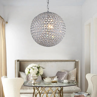 New Modern Crystal Ball Led Pendant Light Circular Chandelier Home Decoration Living Dining Room Ceiling Lamp