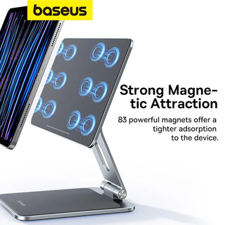 Baseus Magnetic Stand for iPad Pro 11 12.9 Inch Aluminum Adjustable Foldable Desktop Stand for iPad Air 5 Air4 10.9 Tablet Stand