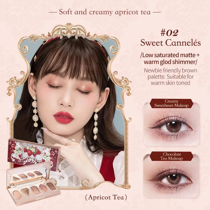 Flower Knows Strawberry Rococo All-In One Gift Set Makeup Kit Full Professional Eyeshadow Blush Powder Lip Cream 9 Pcs Set