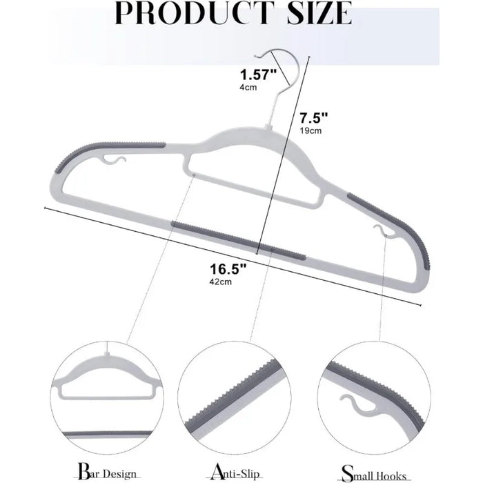 Plastic Hangers 50 Pack, Plastic Clothes Hangers Non Slip Hangers, Heavy Duty Plastic Hangers with 360° Swivel Hook