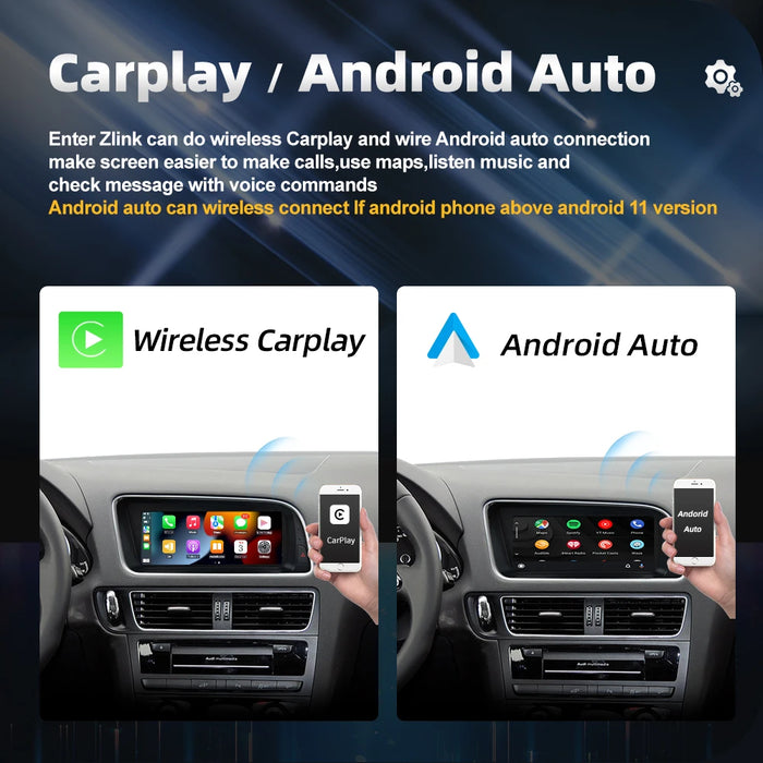 8.8" 8 Core Android 12 System Car Radio Stereo For Audi Q5 2009-2016 WIFI 4G 8+128GB Carplay BT Touch Screen GPS Navi Receiver