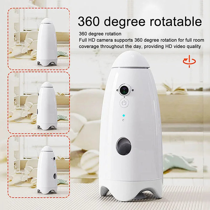 Wifi APP Remote Control Smart Pet Dog Cat Feeder 360 Degree Rotation Automatic Dog Treat Dispenser with Camera