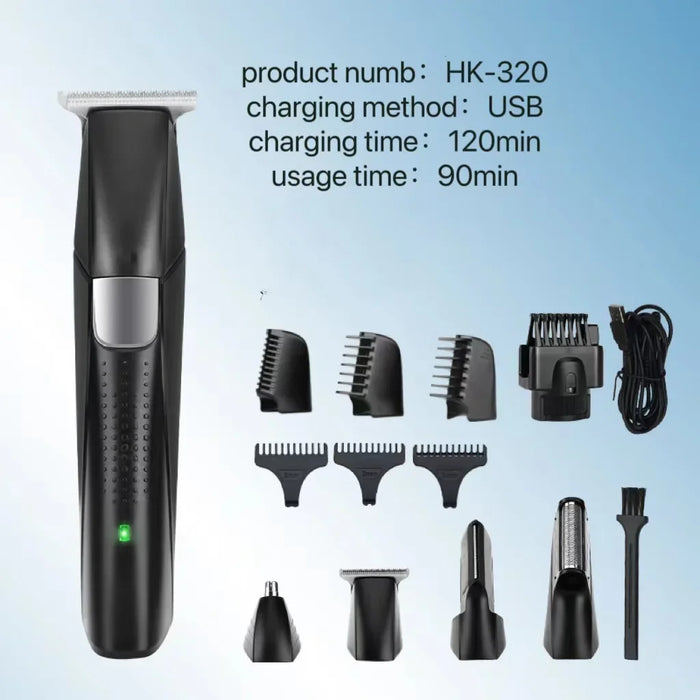 Beard Trimmer For Men Cordless Hair Clippers Hair Trimmer Waterproof Mustache Body Nose Ear Facial Cutting Shaver Electric