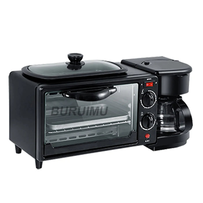 Coffee Maker Breakfast Machine Oven Bread Machine Toaster Toaster Oven 3 In 1 Breakfast Maker Pizza Maker Cooking