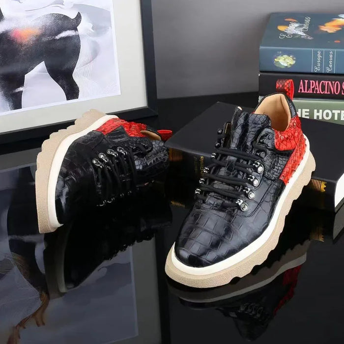 BATMO 2023 new arrival Fashion Crocodile Belly Skin causal shoes men,male Genuine leather shoes