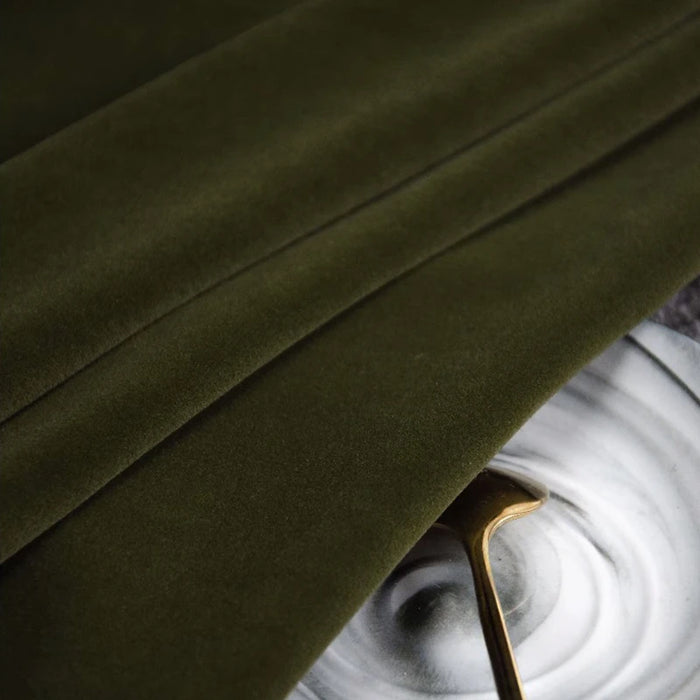 Retro Olive Green Dark Green Curtain Herringbone Pattern Living Room Decoration Curtain Bedroom Curtain Balcony Blackout Curtain