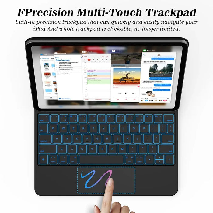 GOOJODOQ Magic Keyboard Case for iPad Pro 11 12.9 12 9 iPad Air 5 Air 4 10.9 Backlight LCD Display Keyboard Smart Cover